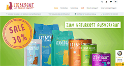 Desktop Screenshot of liebesgut-tiernahrung.de
